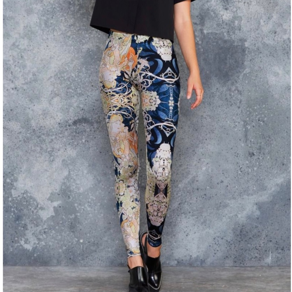 BLACK MILK LIMITED ALPHONSE MUSHA PRINT LEGGINGS